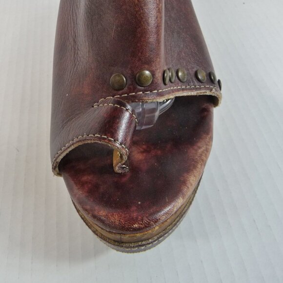 BED STU SIZE 9 JOANN LEATHER WEDGES - Picture 8 of 14